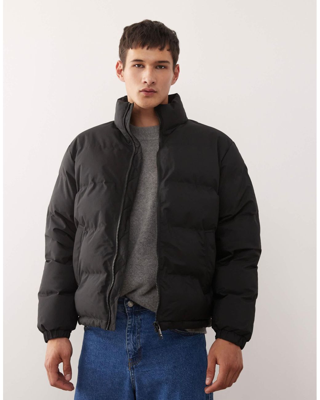 Weekday Black Cole Puffer Jacket for men