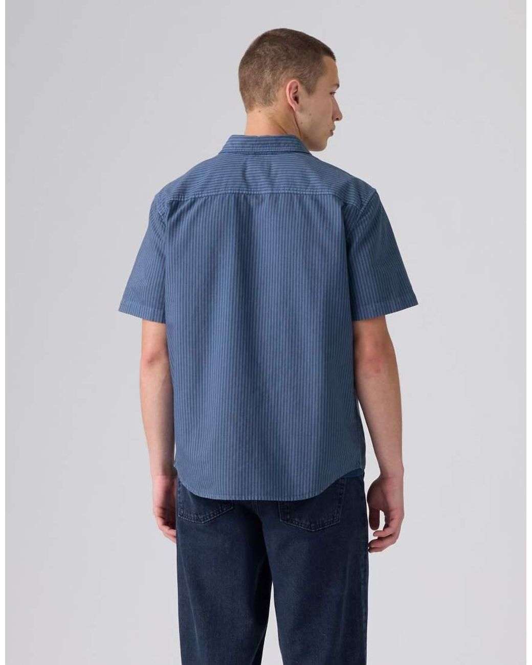Levi's Blue Short Sleeve Authentic Button-Down Shirt for men