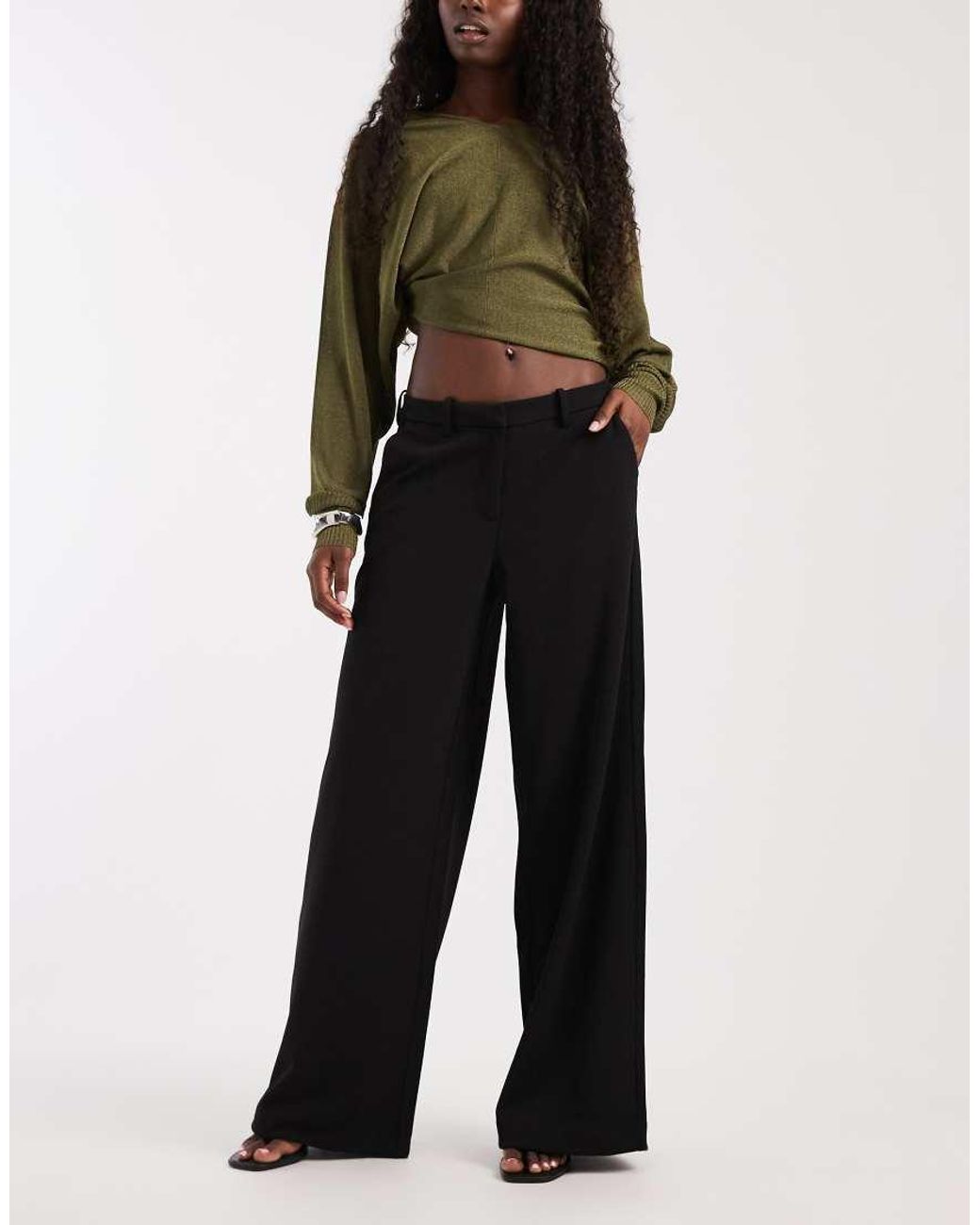 Vero Moda Black Wide Leg Tailored Trouser