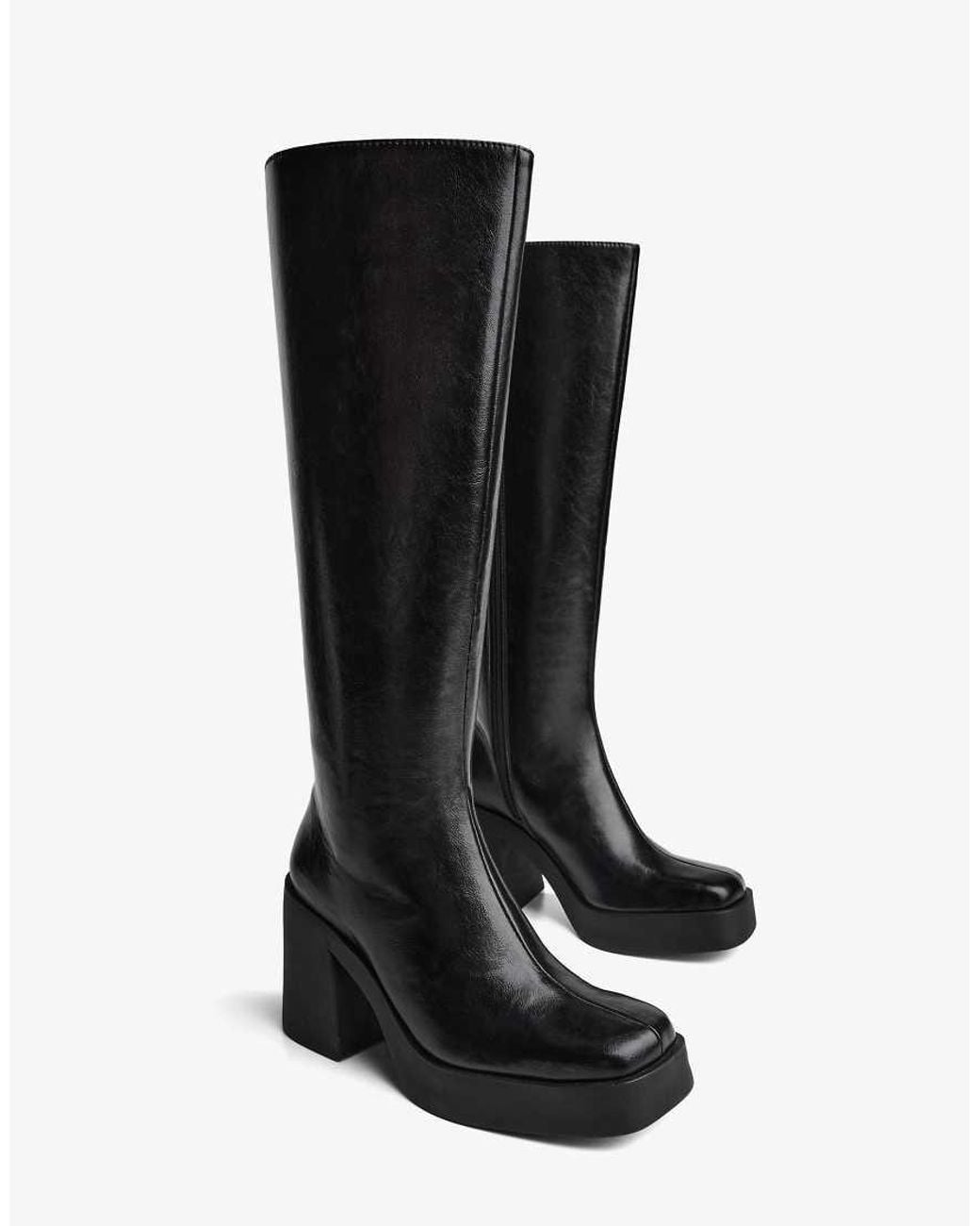 Bershka Black High-heel Platform Boots