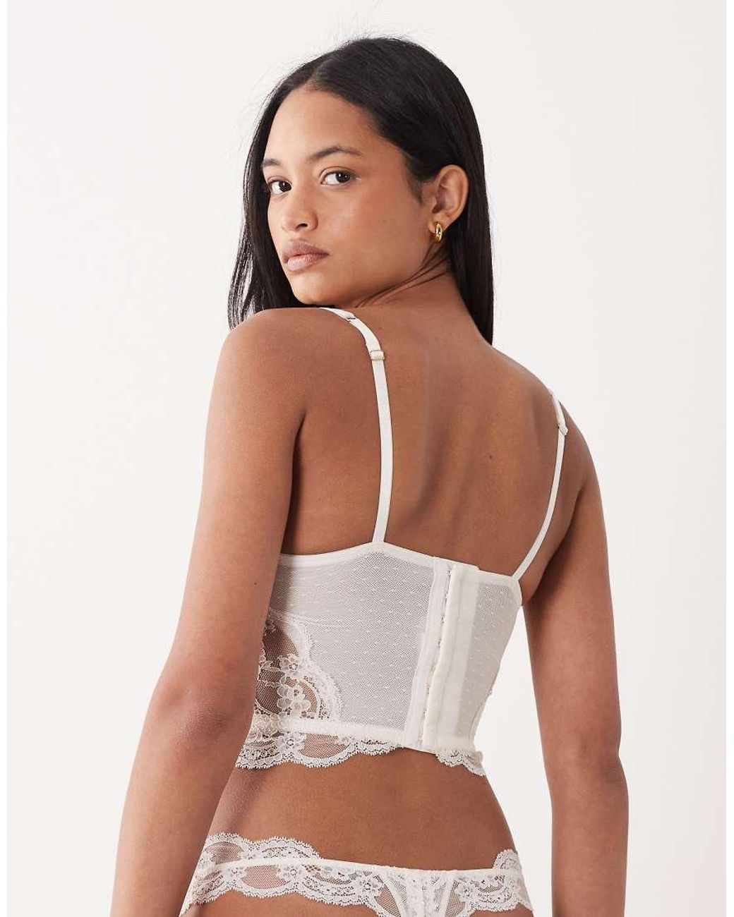 ASOS Gray Bridal Lola Lace Underwired Corset