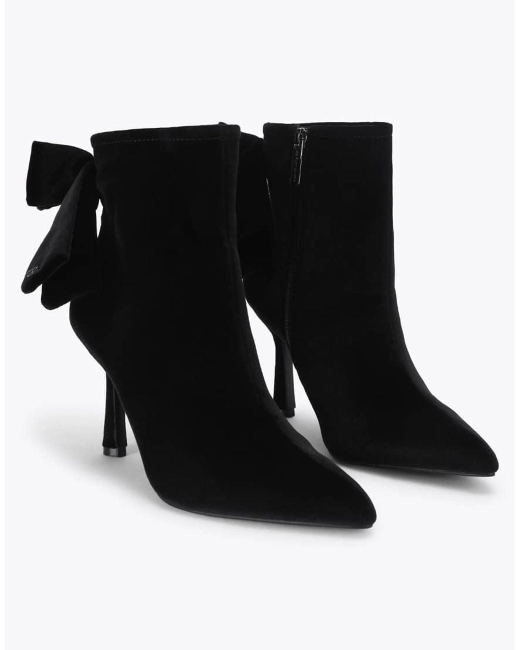 KG by Kurt Geiger Black Aura Bow Boot Mid Ankle Boots