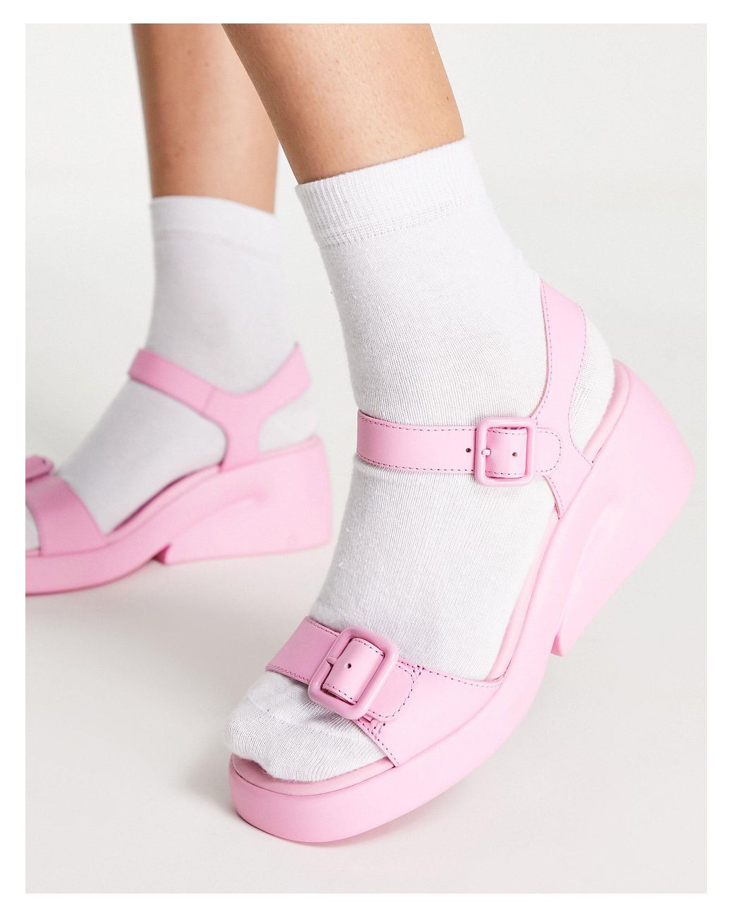 Camper Kaah Bonbon Heeled Sandals in Pink | Lyst UK