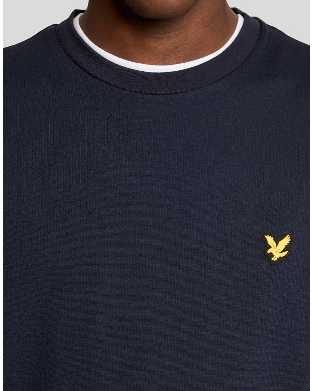 Lyle & Scott Blue Mid Layers Crew Neck Fly Fleece for men