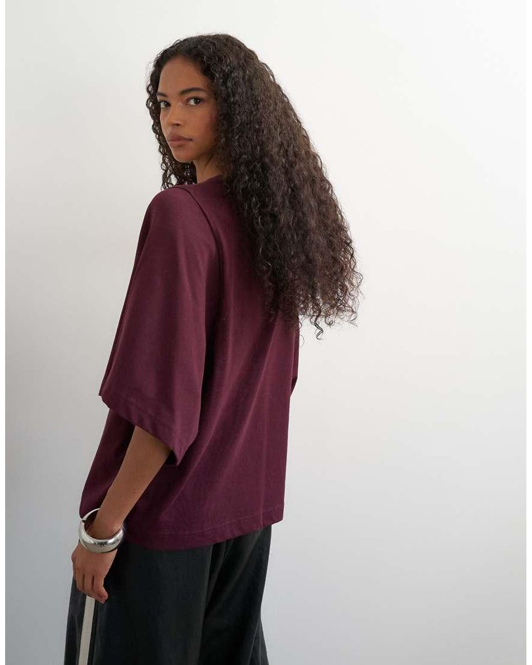 TOPSHOP Purple Batwing T-Shirt