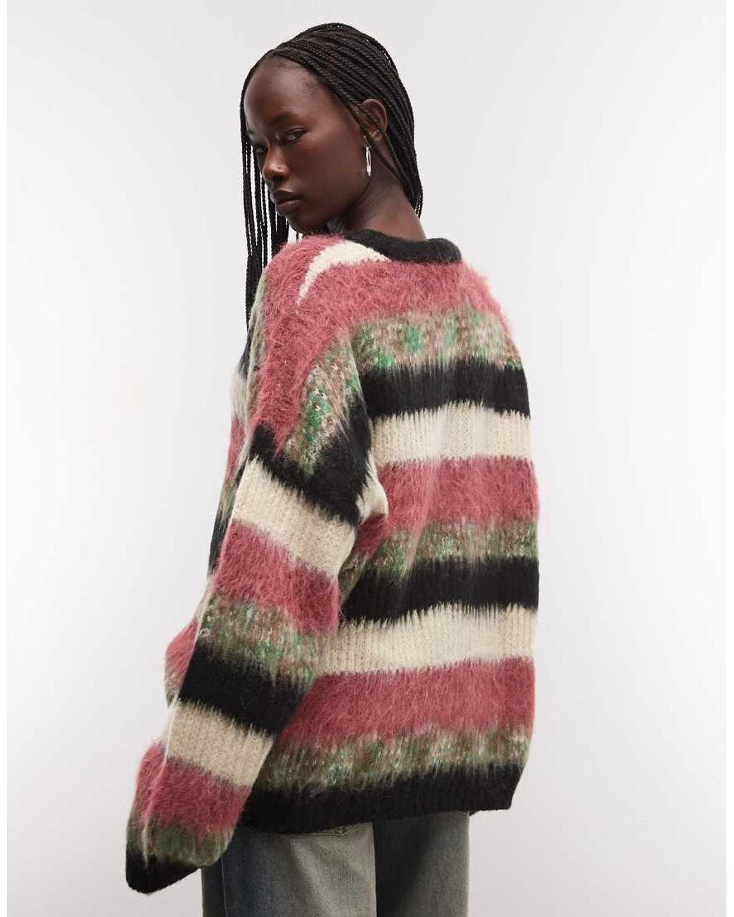The Ragged Priest Multicolor Oversized Brushed Boxy Jumper