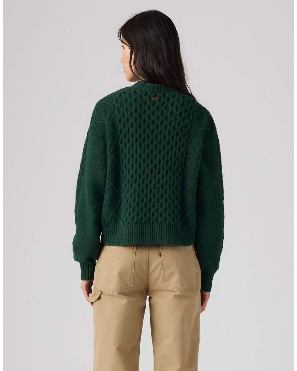 Levi's Green Charlotte Crewneck Cardigan