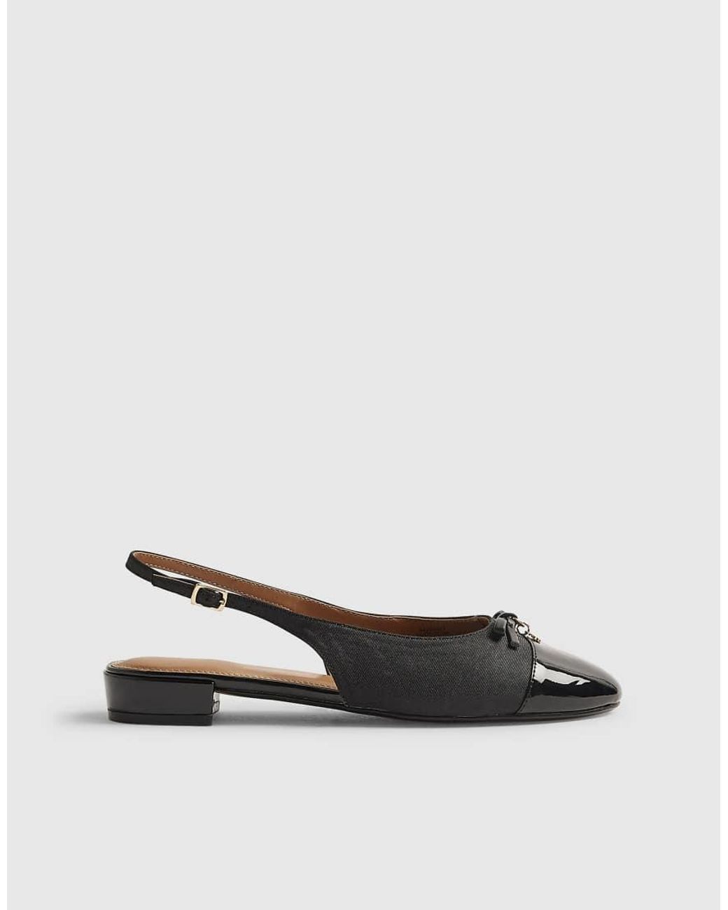 River Island White Slingback Toecap Flats