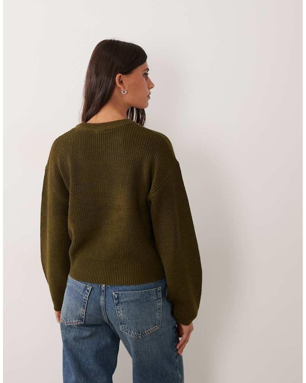 New Look Brown Stitchy Jumper