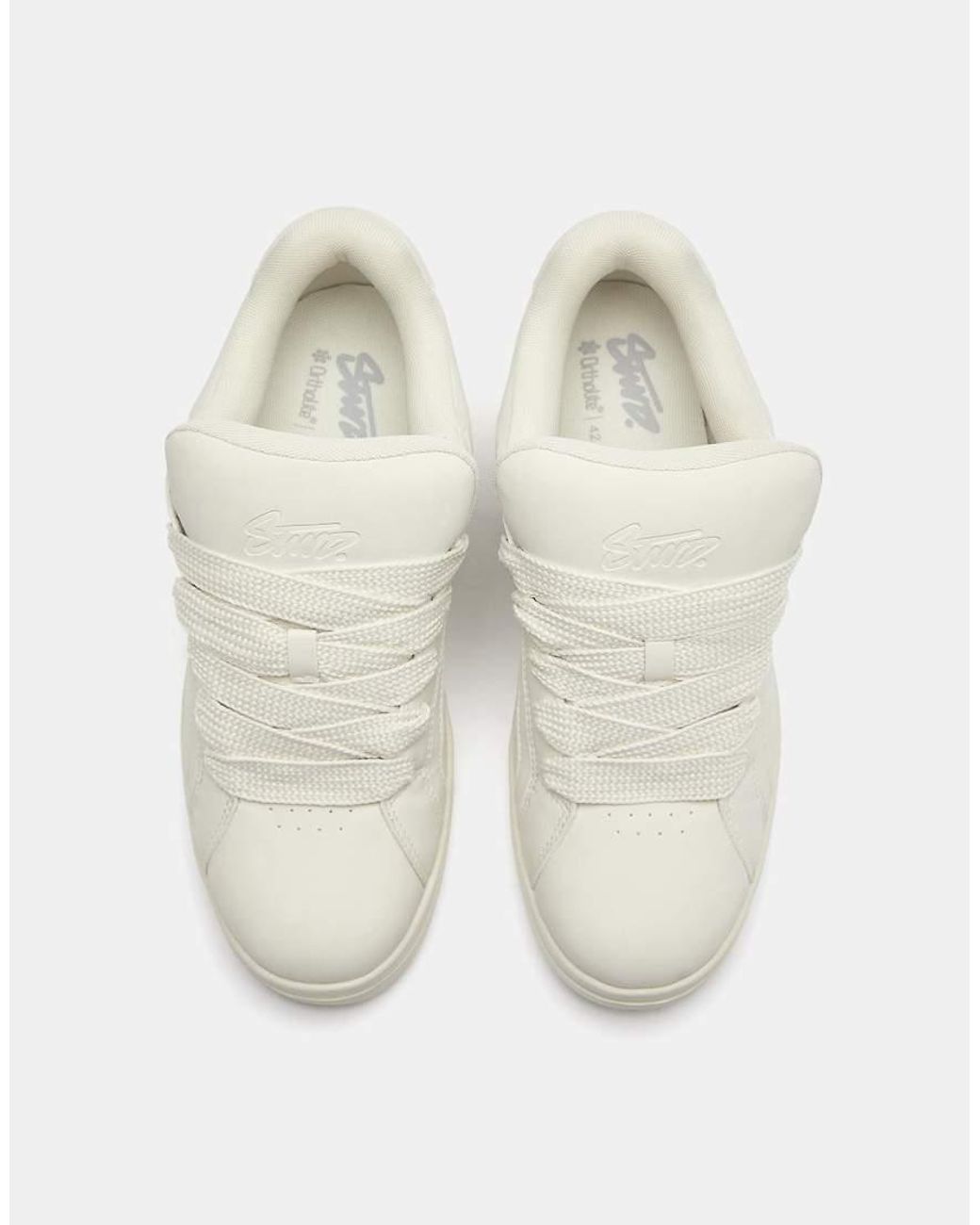 Pull&Bear White Stwd Chunky Sole Skate Trainers for men