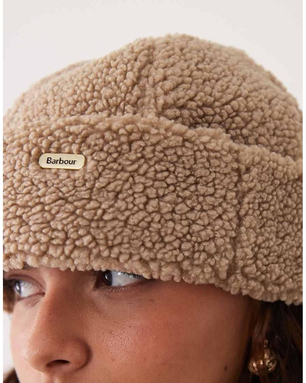 Barbour Black Cathy Logo Gleece Beanie Hat