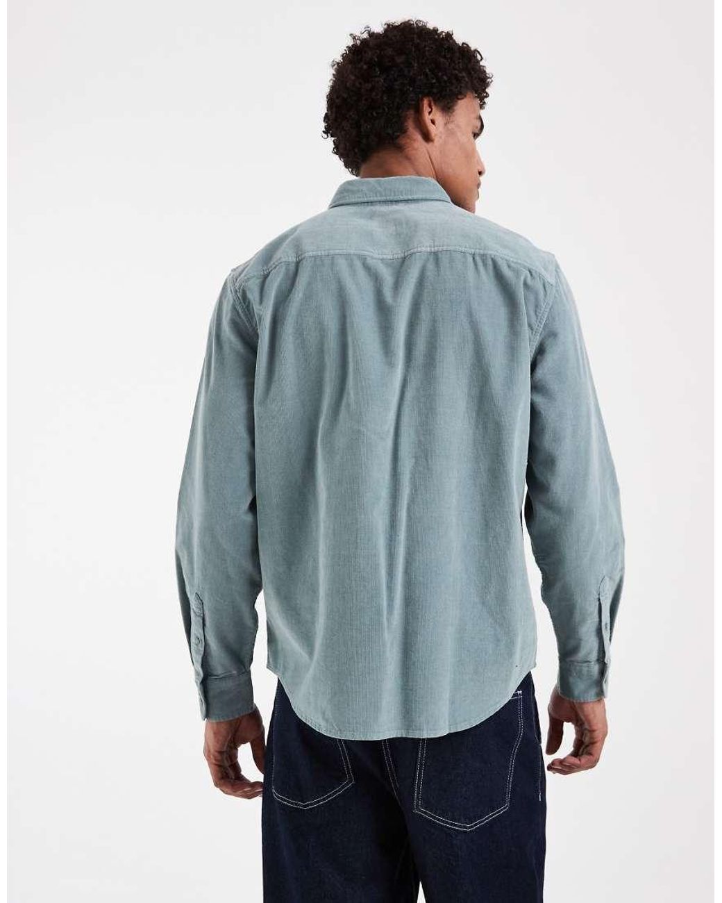 Levi's Blue Authentic Cord Button Down Shirt for men