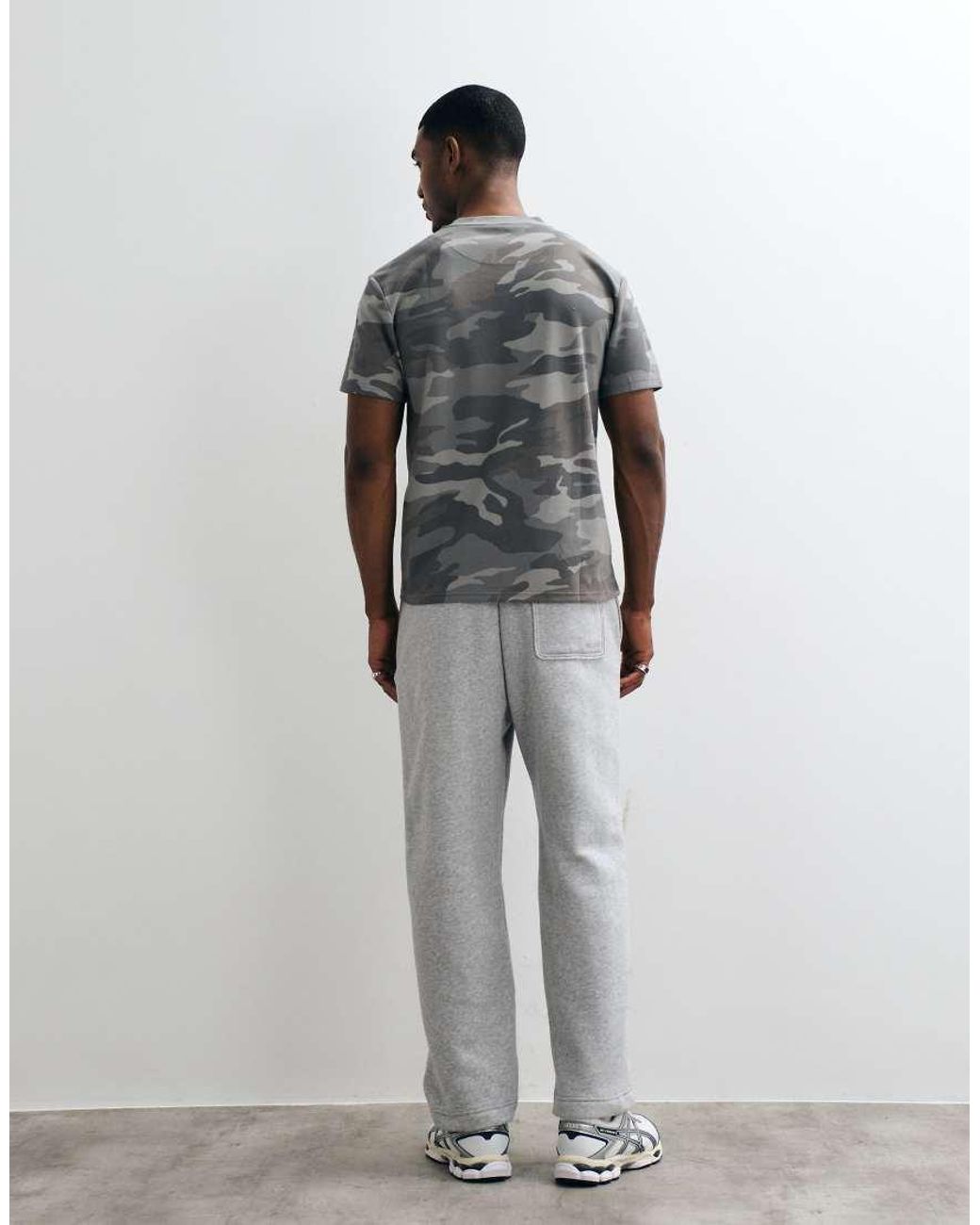 Hollister Gray Essential Logo Open Cuff jogger for men