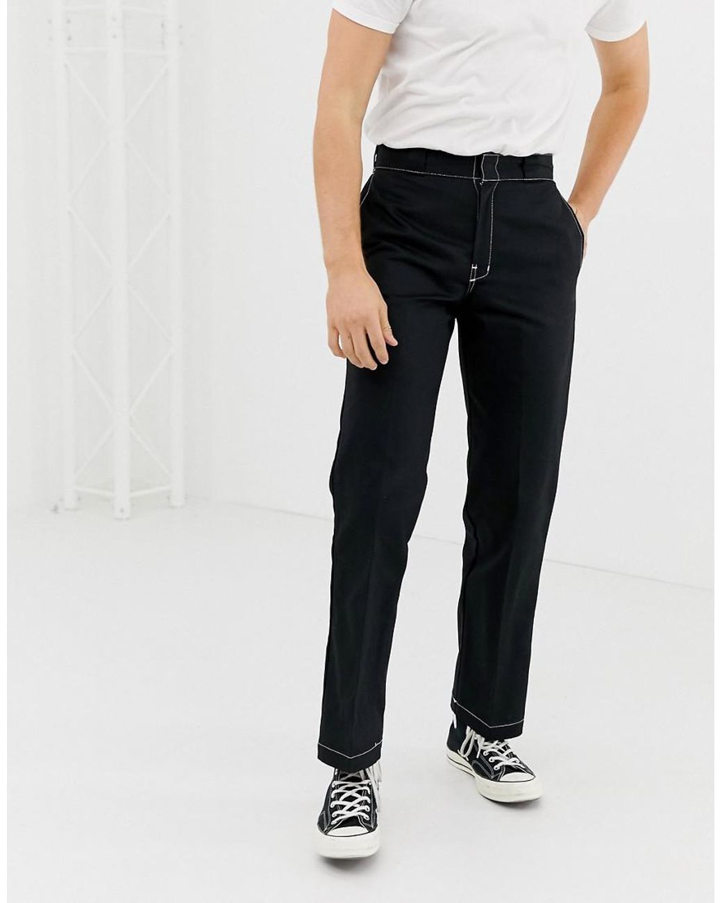 Dickies 874 Work Pant Chino With Contrast Stitch in Black for Men | Lyst