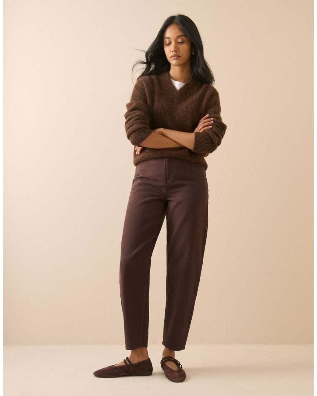 Nobody's Child Natural Putney Barrel Leg Jeans