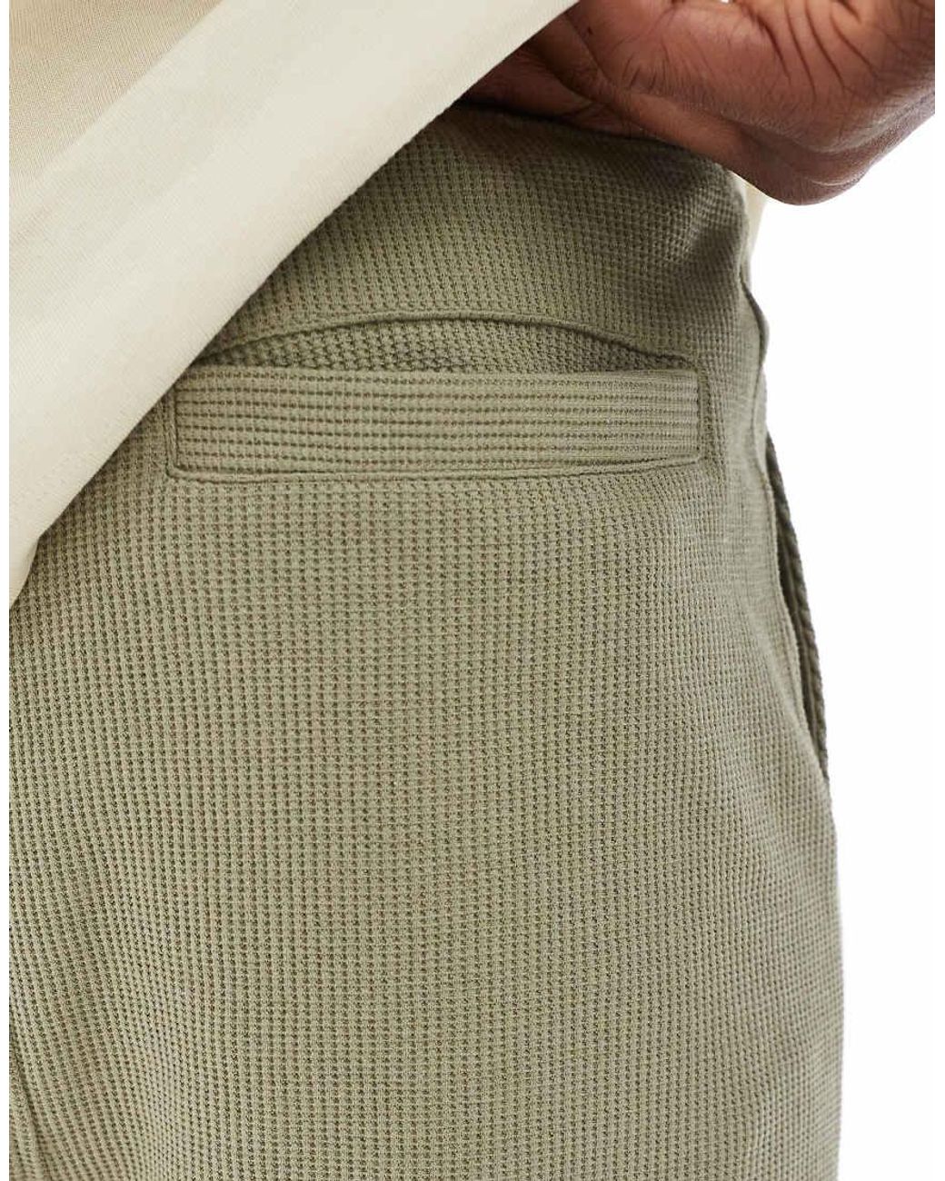ASOS Natural Oversized Waffle Textured Shorts for men