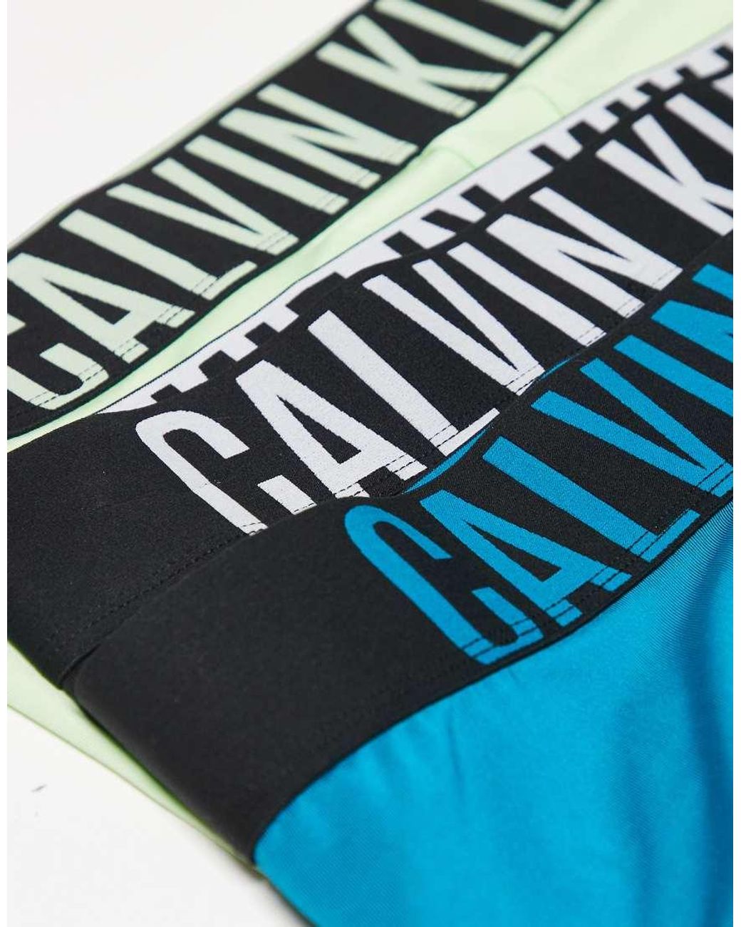 Calvin Klein Blue Intense Power 3 Pack Microfibre Trunks for men
