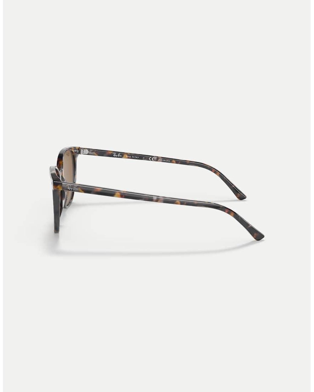 Ray-Ban Natural Elliot Square Polarised Sunglasses With Lens