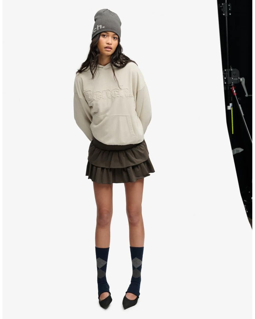 Bench x Superdry & Co Natural Oversized Applique Hoodie
