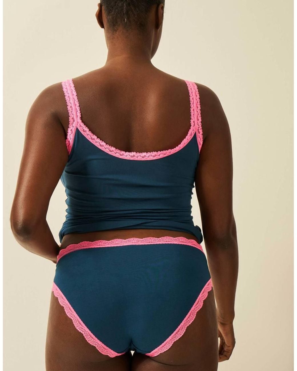 Stripe & Stare Blue Lace Cami