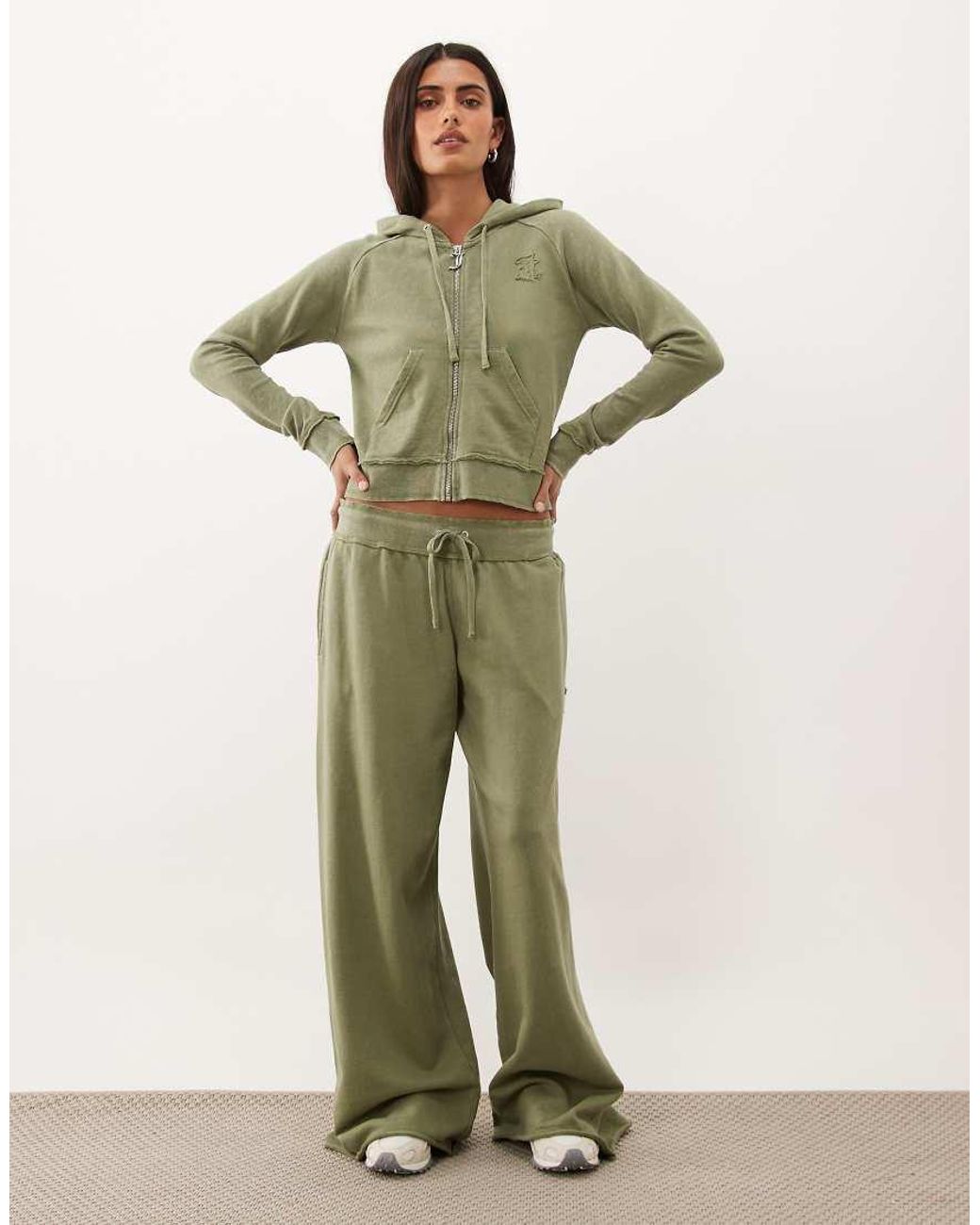 Juicy Couture Green Madison Applique Logo Zip Up Hoodie