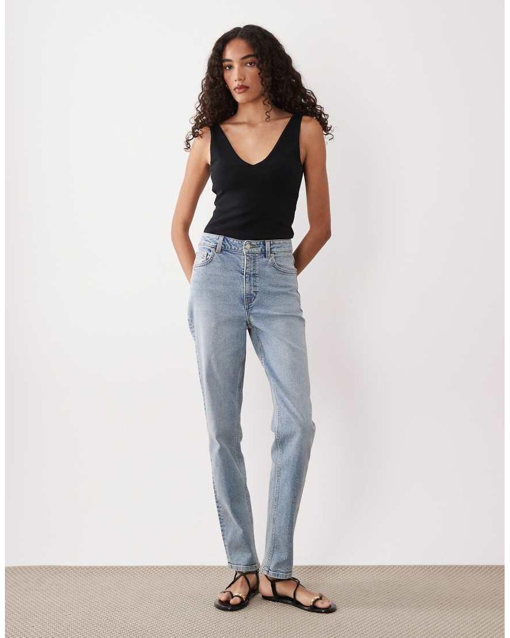 ASOS Black Asos Design Tall Compact Cotton V Neck Bodysuit