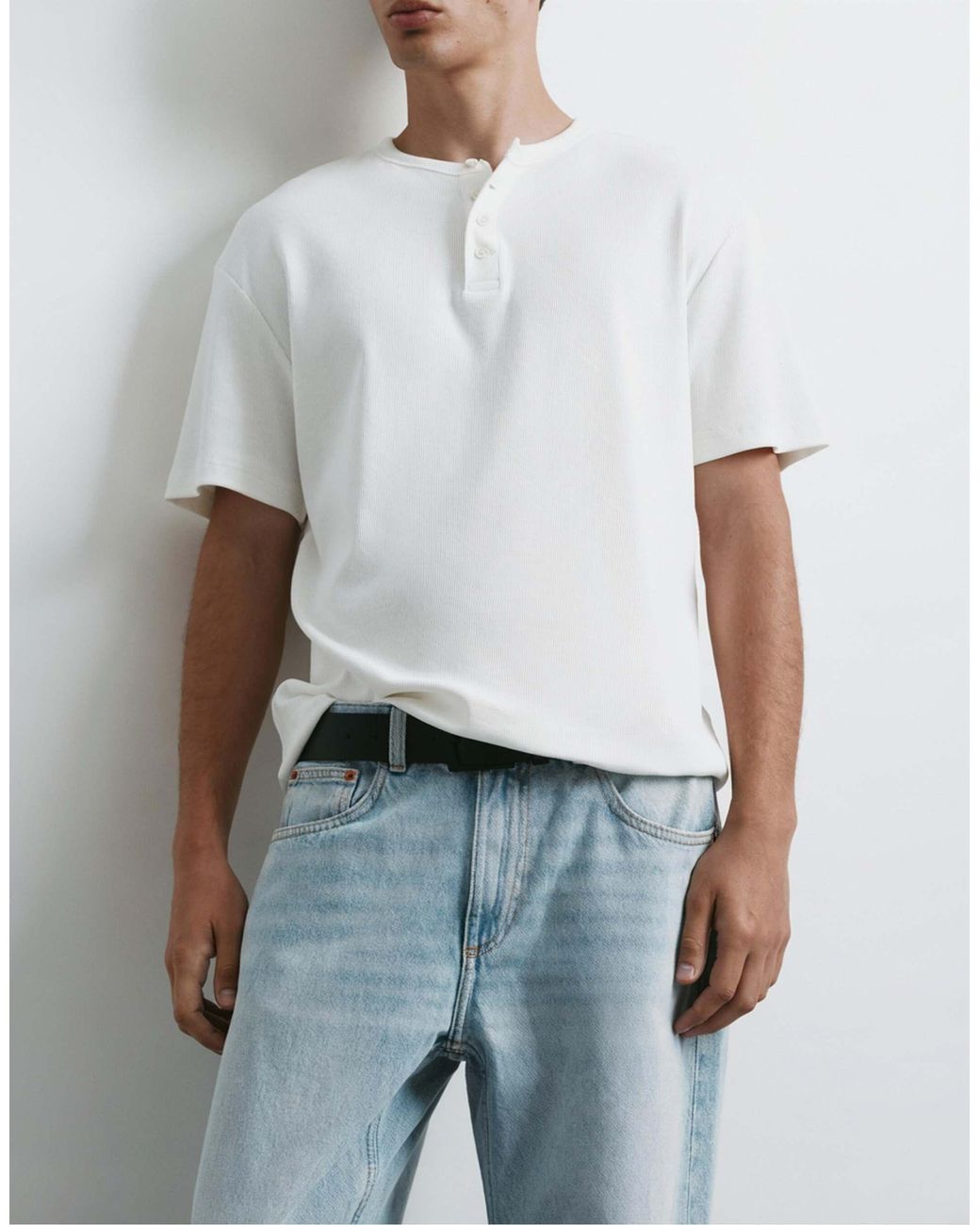 Pull&Bear – straight jeans in White für Herren
