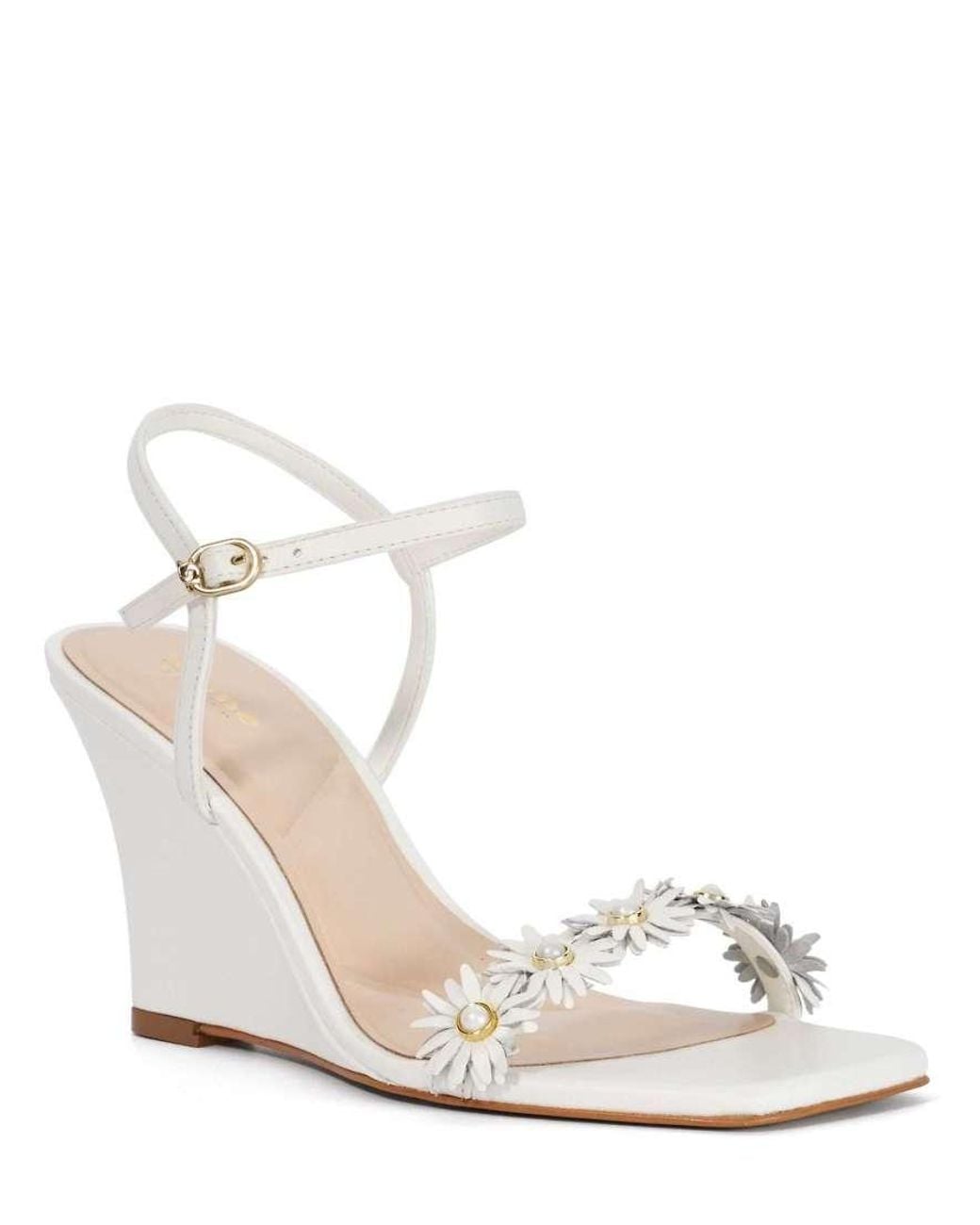 Dune White Milennial Wedges