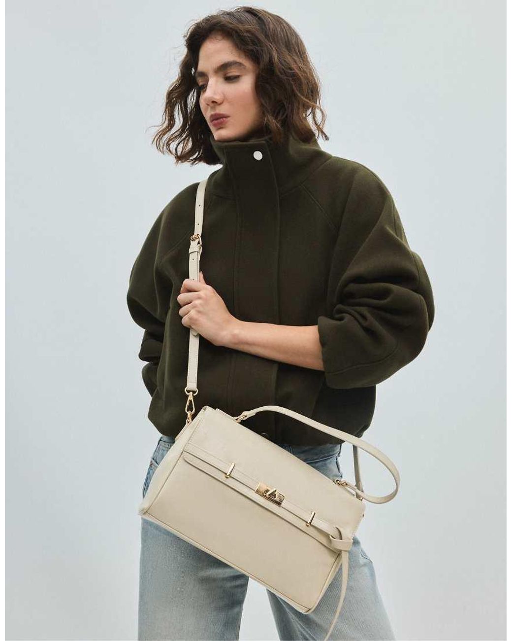 Stradivarius Natural Medium Belt Crossbody Bag
