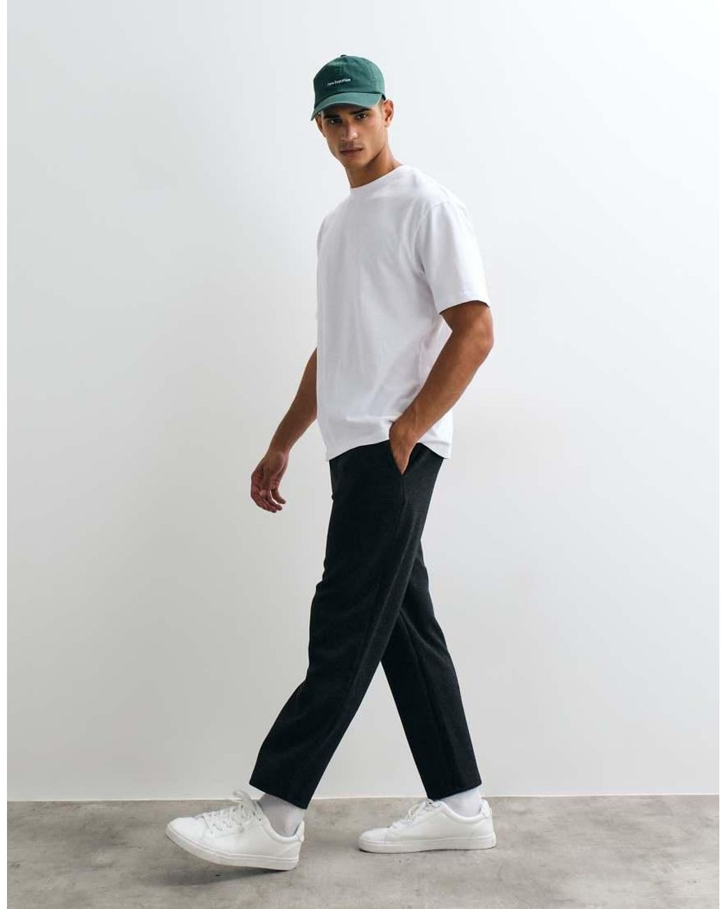 Mango White Tailored Sweatpants for men