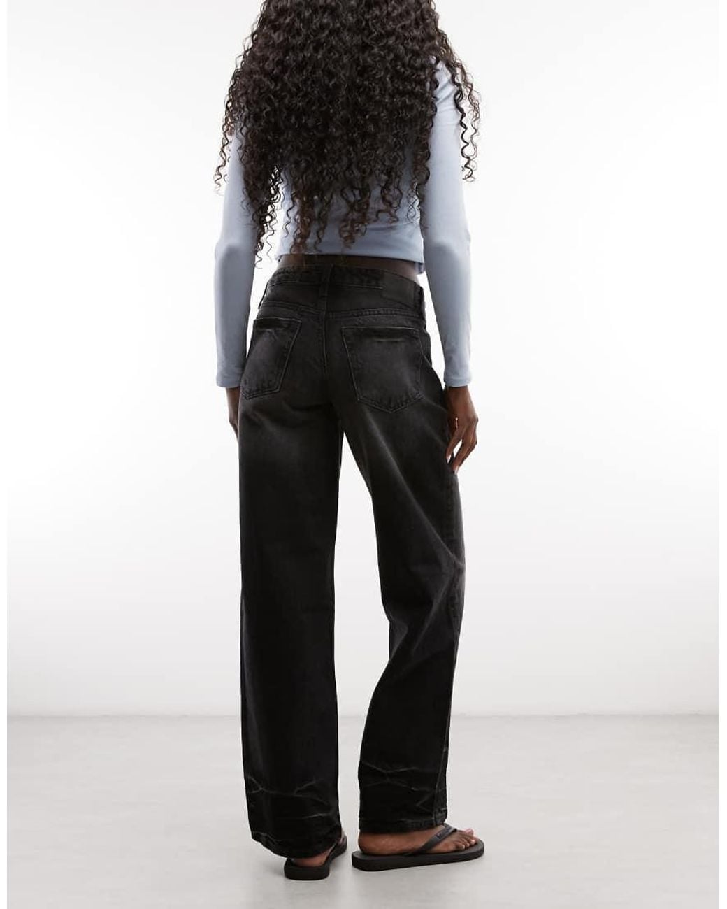 Weekday Gray Ample Low Waist baggy Fit Jeans
