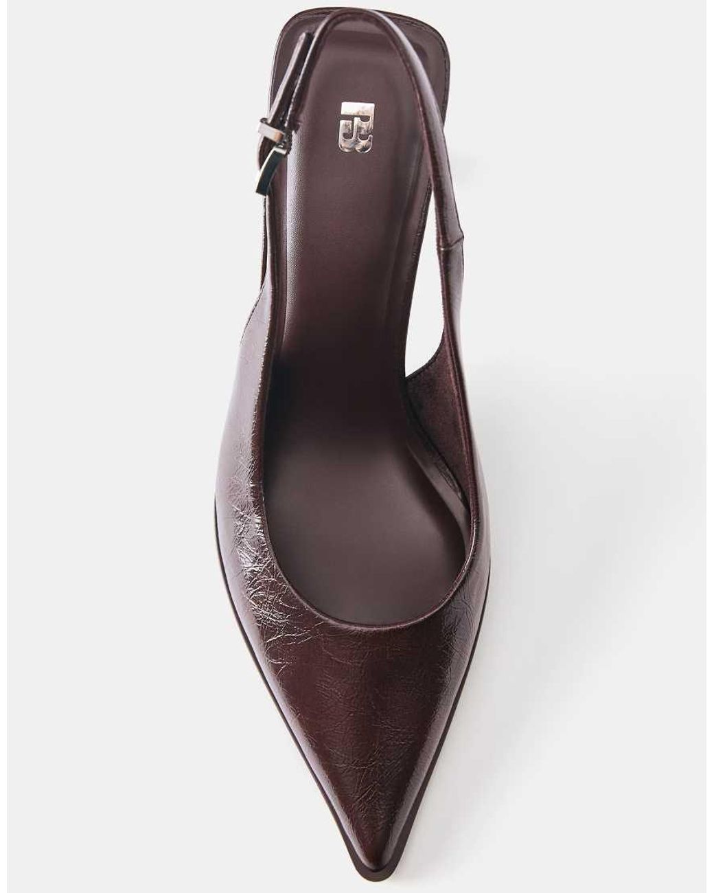 Pull&Bear Brown Slingback High-Heel Shoes
