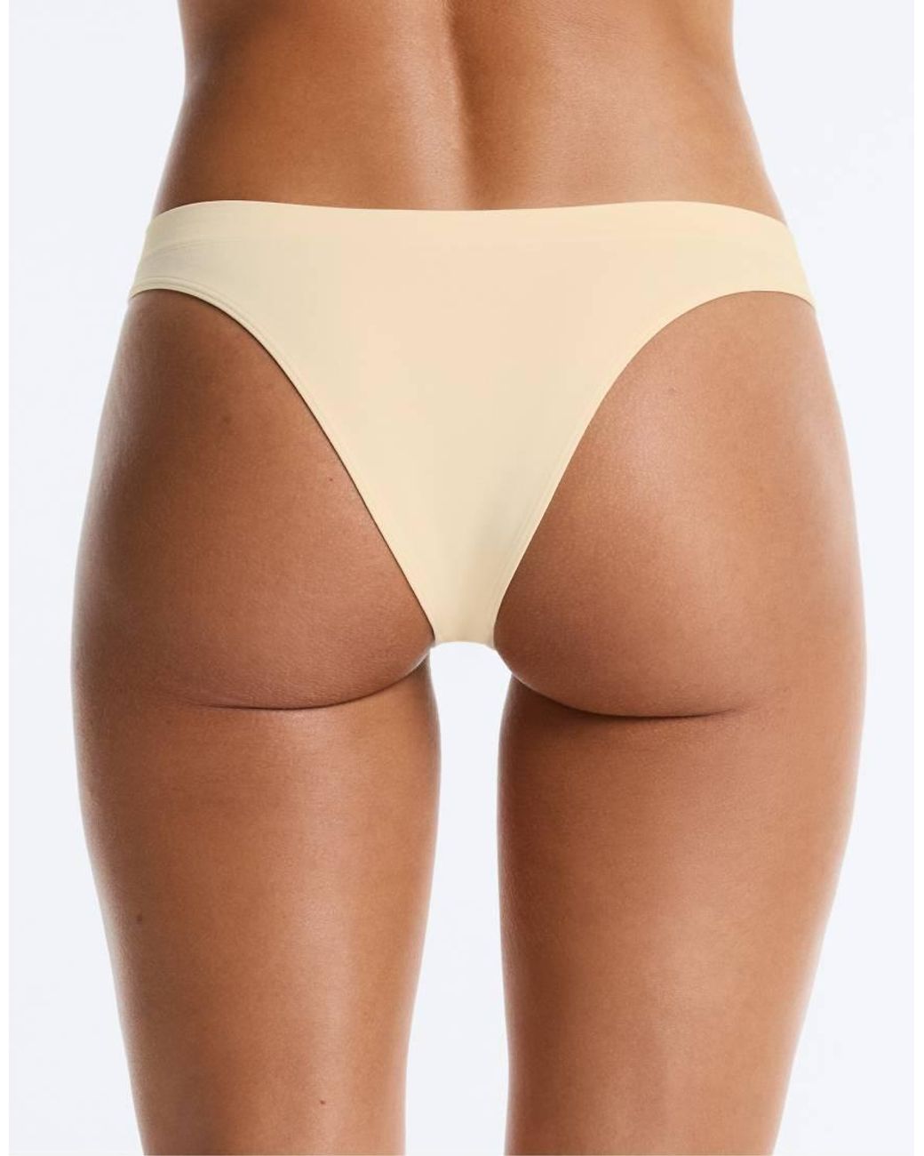 Oysho White 5 Polyamide-blend Seamless Brazilian Briefs