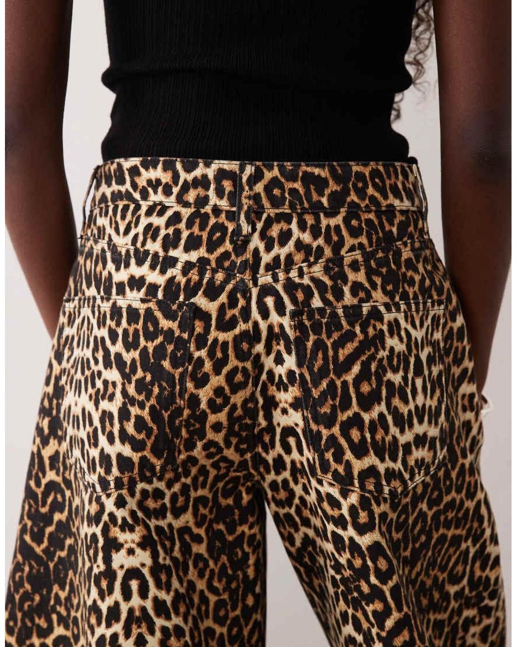 ASOS Brown Toffee Leopard Horn Jean