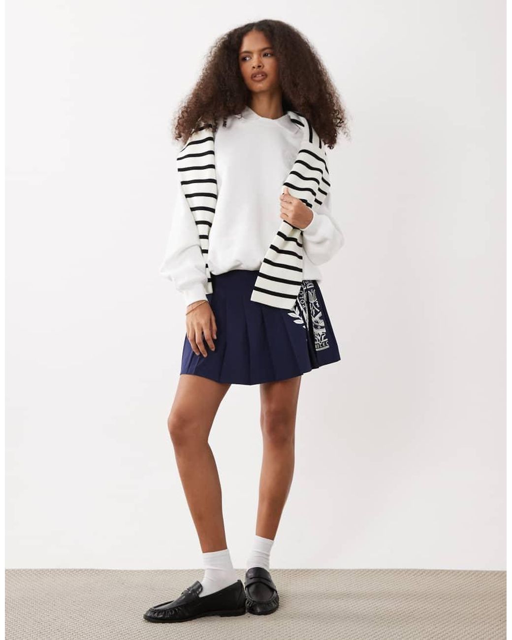 Polo Ralph Lauren White Wimbledon Capsule Polo Sweatshirt With Crest Embroidery