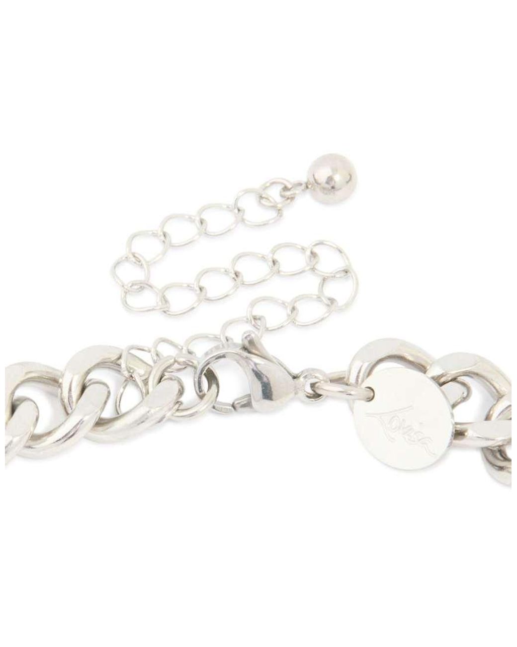 Lovisa Metallic Waterproof Stainless Steel Miami Cuban Link Necklace for men