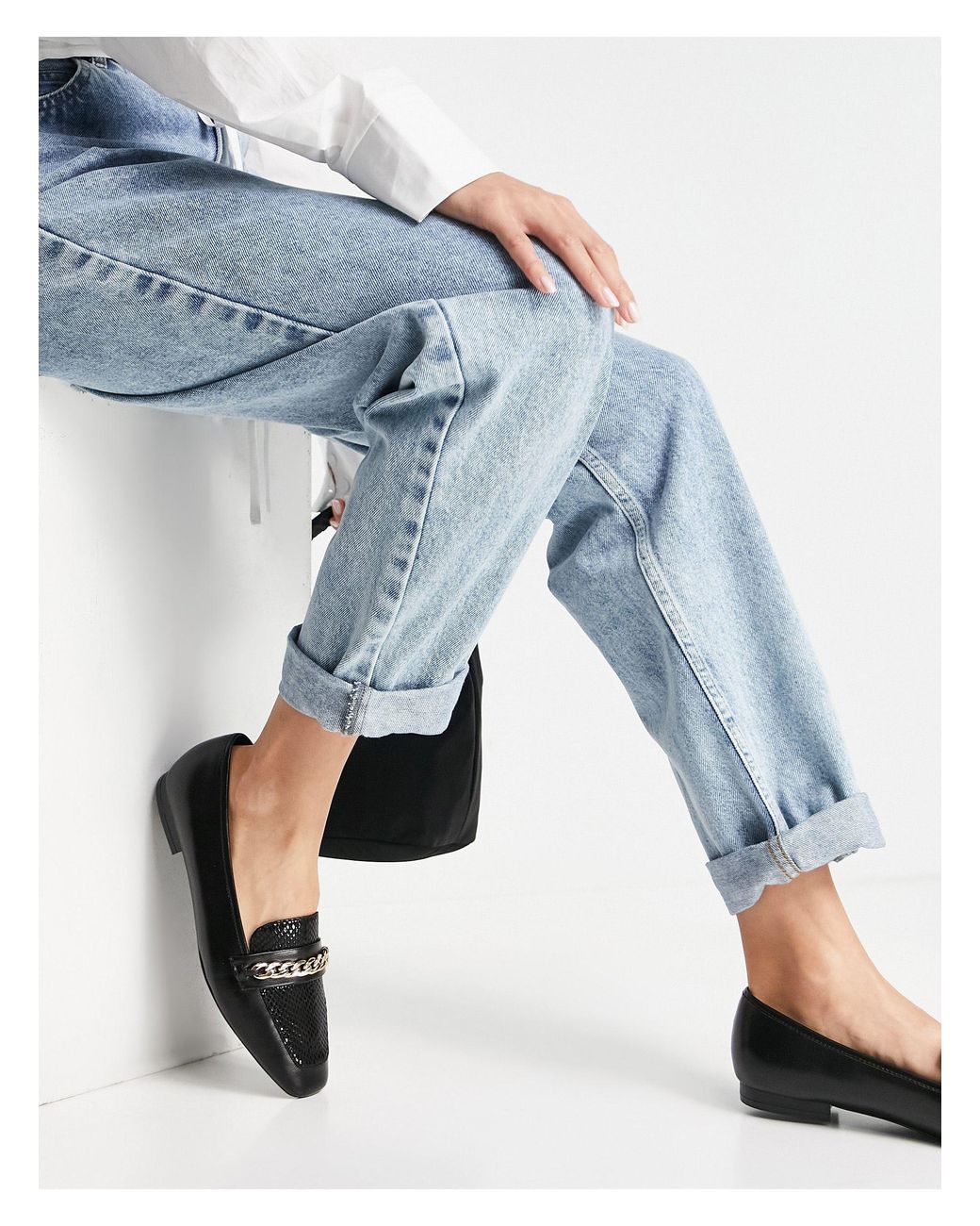 Dune London Glistens Chain Loafers in 