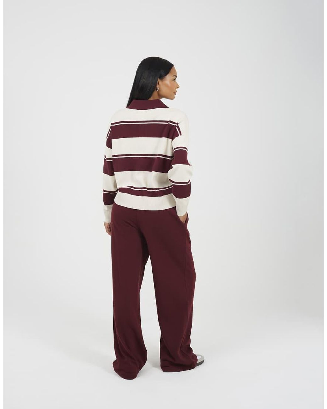 Brave Soul Red Wide Leg Joggers