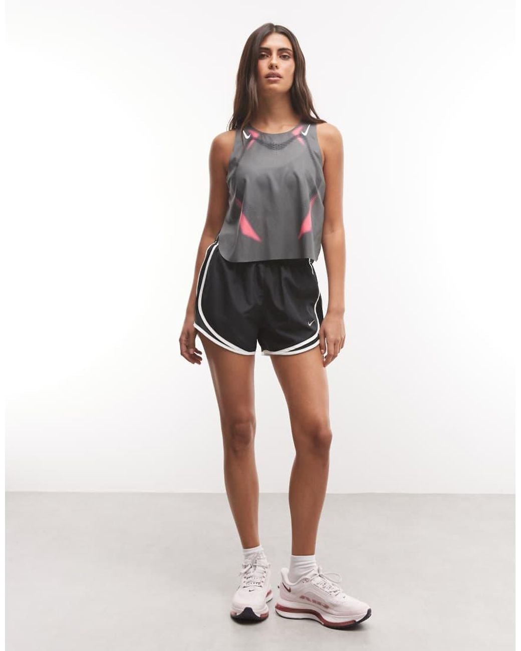 Nike Gray Aeroswift Dri-Fit Cropped Tank