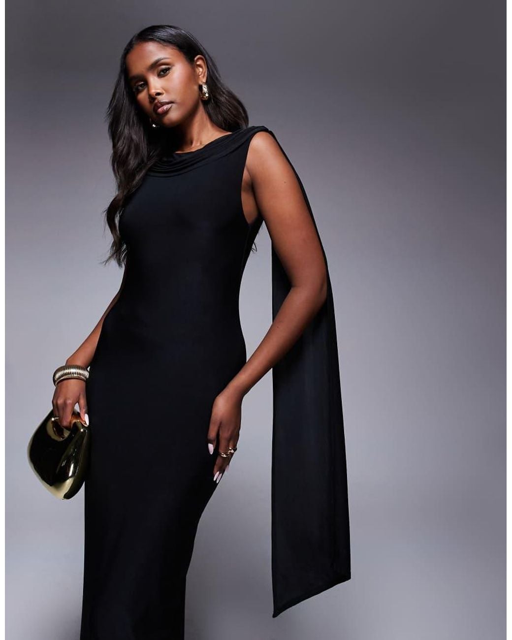 Fashionkilla Double Sculpted Slinky High Neck Open Back Scarf Detail Maxi Dress in Black | Lyst UK Fashionkilla Double Sculpted Slinky High Neck Open Back Scarf Detail Maxi Dress in Black | Lyst UK