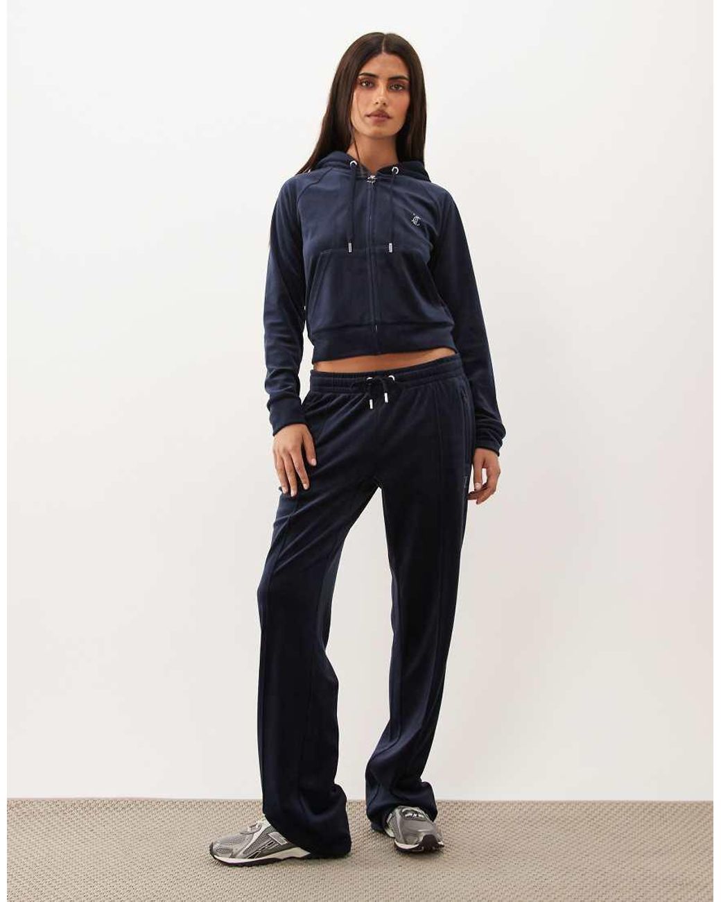 Juicy Couture Blue Madison Logo Zip-up Hoodie