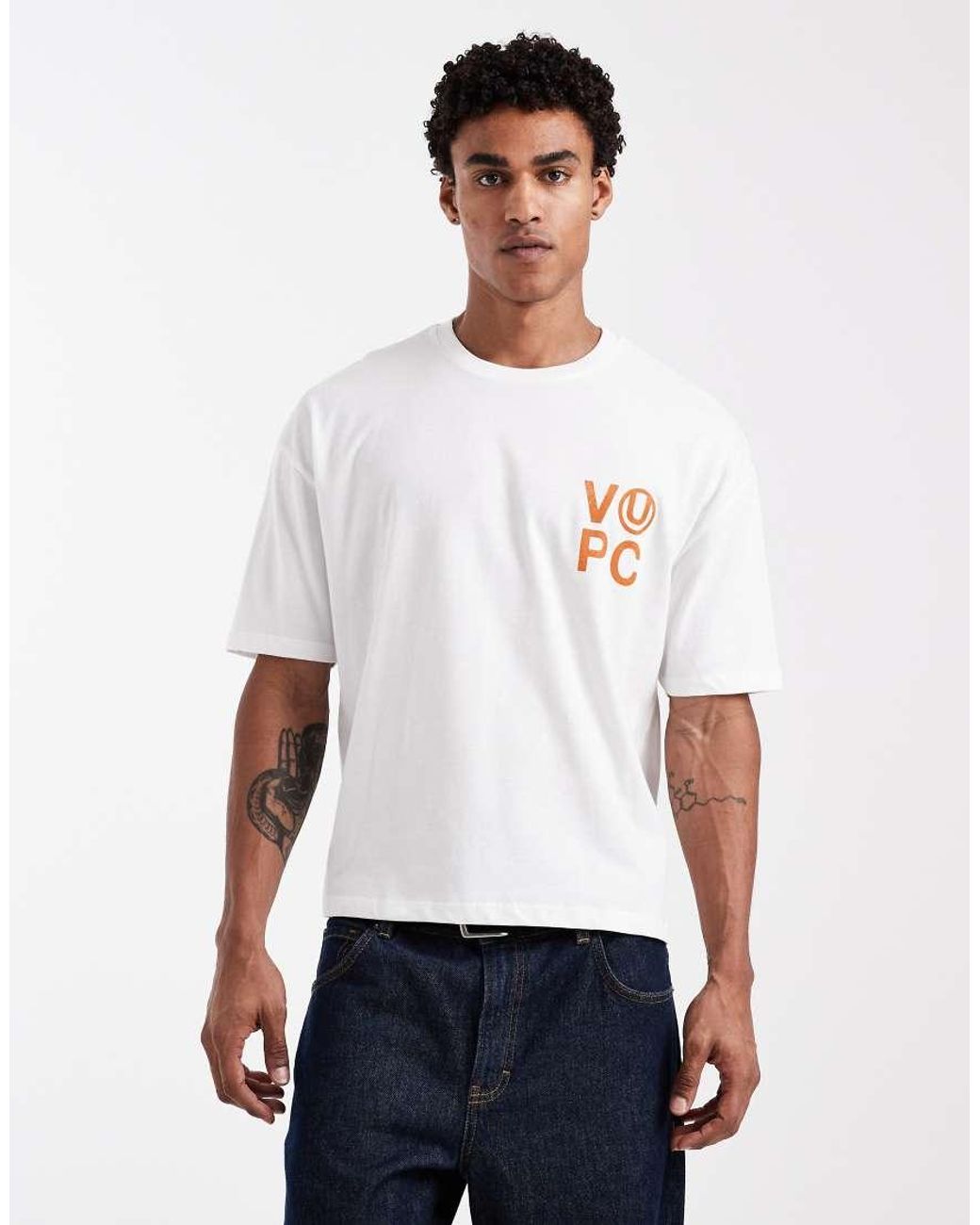 ASOS Orange Boxy Oversized T-shirt With Padel Graphic for men