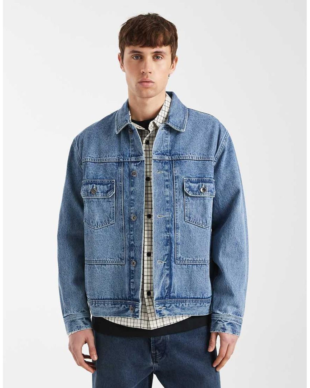 Redefined Rebel Blue Abel Denim Jacket for men
