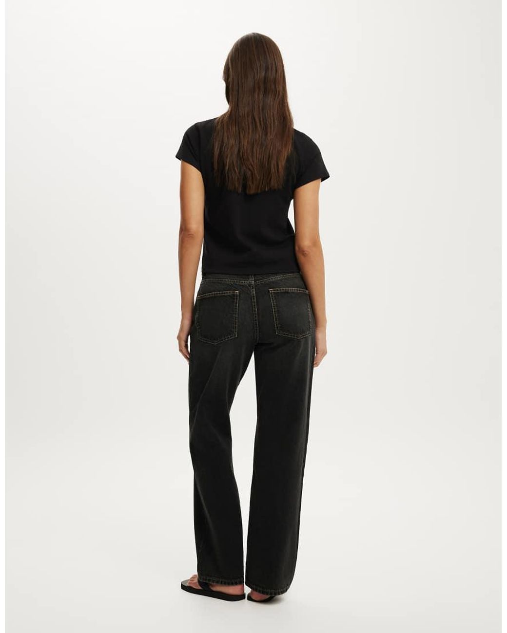 Cotton On Black 91 Straight Jean