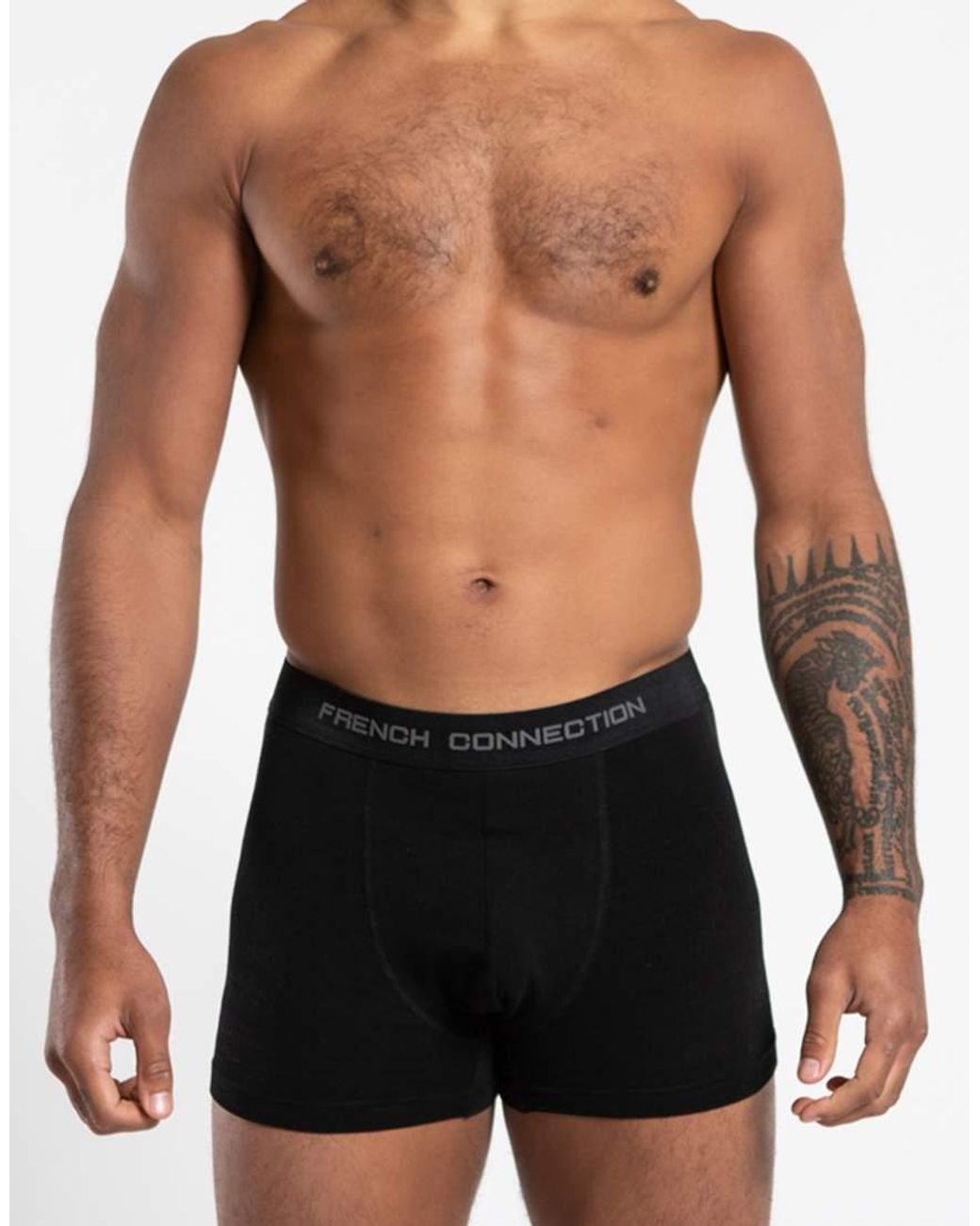 French Connection Black 7 Pack Cotton Boxers for men