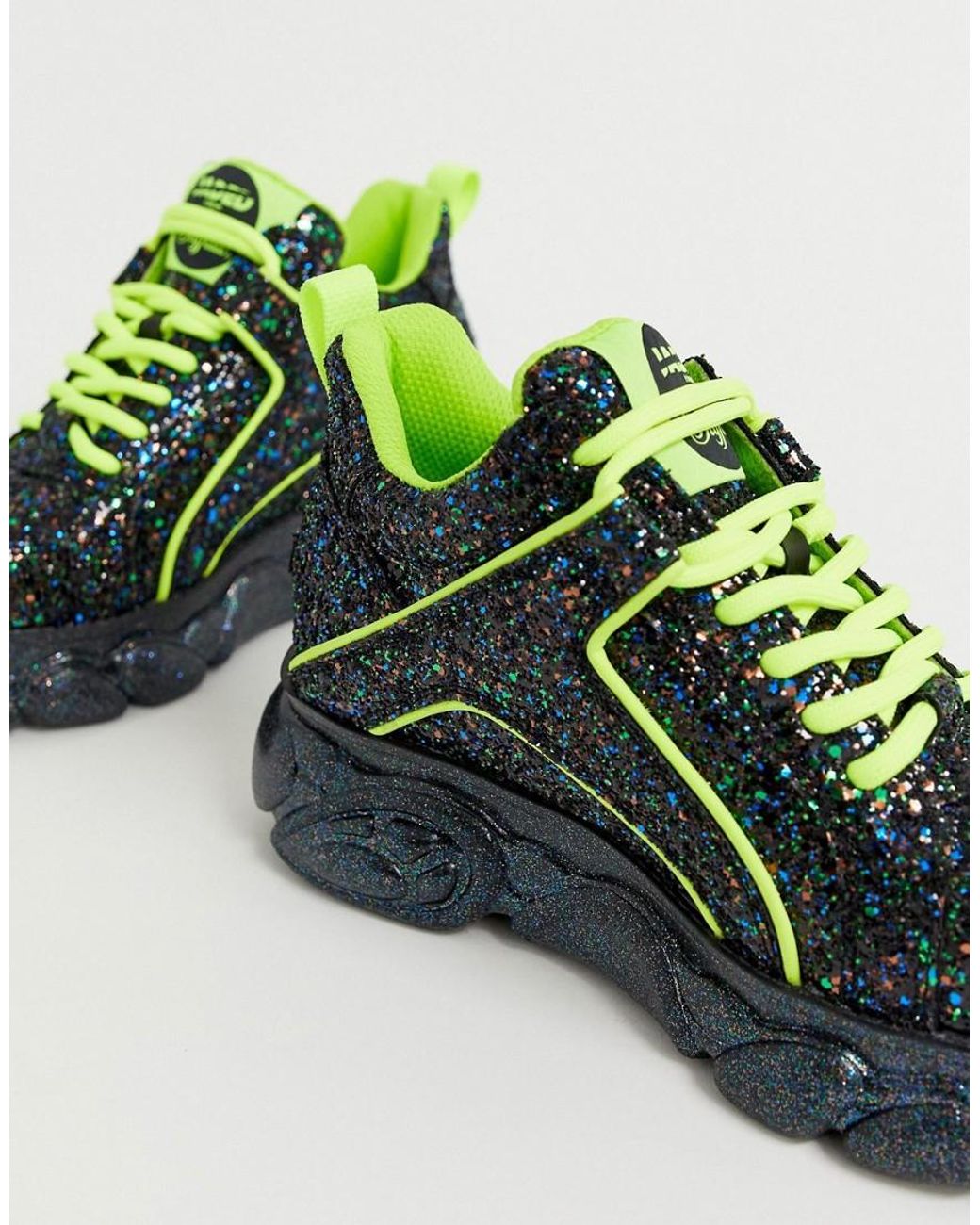 tilbage Hilse Forskellige Buffalo X Jaded London Glitter Chunky Trainers in Green | Lyst