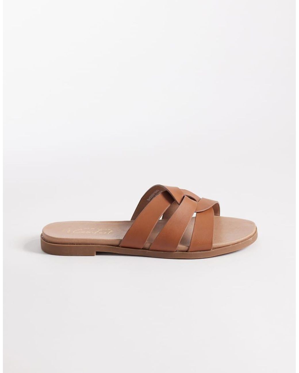 New Look Interwoven Strap Sandal in Brown | Lyst UK