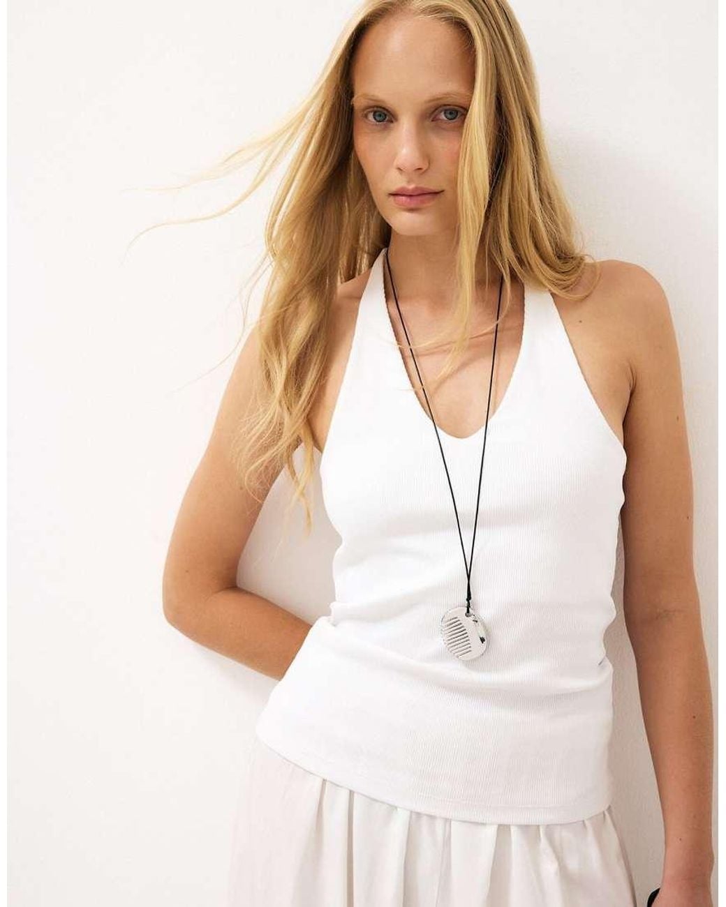 NA-KD Natural Racer Back Singlet
