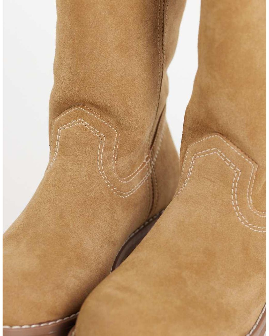 ASOS Natural Clementine Pull On Trucker Boots