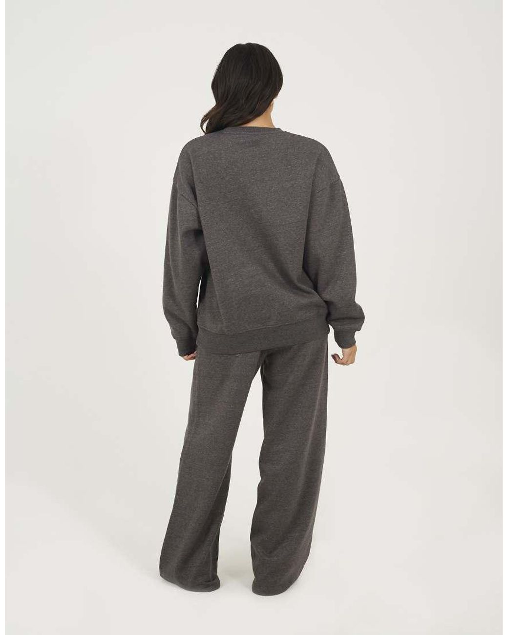 Brave Soul Gray Crew Neck Embroidered Sweatshirt